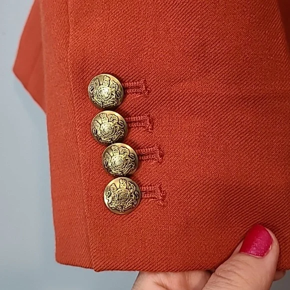 J. Crew Schoolboy Blazer in Burnt Orange Size 8 Comfy Luxury Preppy Academia - Picture 2 of 10